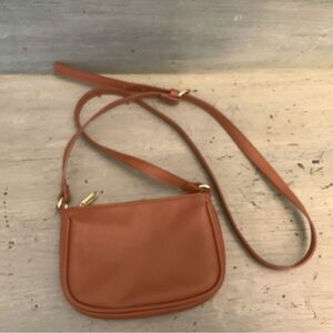 Wild Fable Faux Brown Leather Crossbody Bag Purse Like New